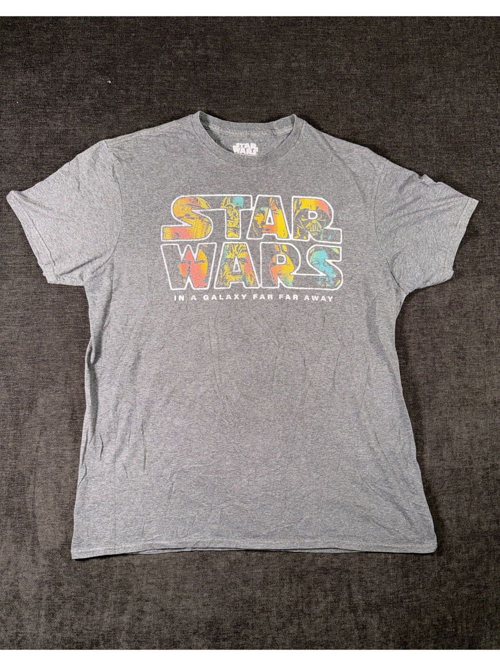 Star Wars Graphic T-Shirt by Mad Engine, Size Large, Gray